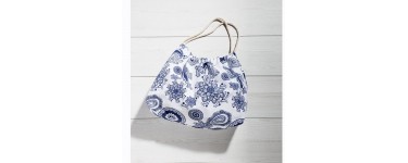 3 Suisses:  Sac de plage en toile imprimé femme Exclusivité 3Suisses - Imprimé Bleu à 5,20€ au lieu de 12,99€
