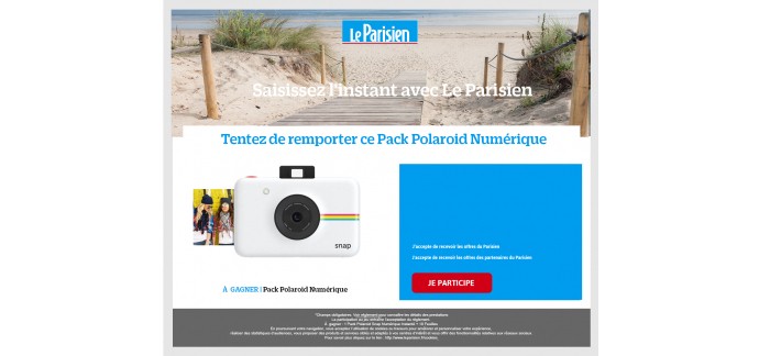 Le Parisien: Un Pack Polaroid numérique à gagner