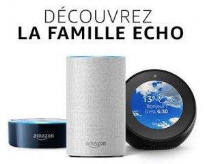 Amazon: -50% sur les enceintes connectées avec l'assistant vocal Alexa Echo, Echo Spot et Echo Dot