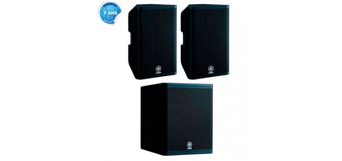 Sonovente: Enceinte Système Amplifié - YAMAHA Pack 2X DXR12 + DXS15, à 2107€ au lieu de 2467€