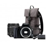 Canon: CANON EOS 200D Noir + Objectif 18-55mm f/4-5.6 IS STM+ Sac + Batterie, à 674,99€ au lieu de 774,99€