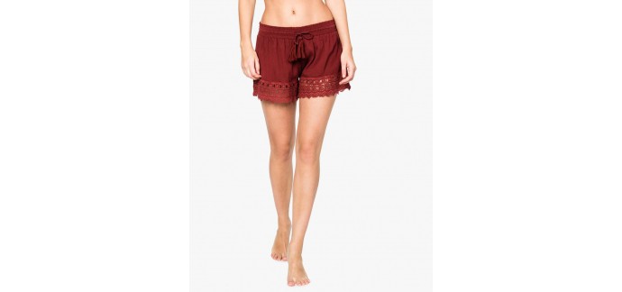 GÉMO: Short de plage femme avec broderie rouge foncé d'une valeur de 7,99€ au lieu de 12,99€