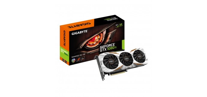 Rue du Commerce: Carte Graphique GIGABYTE GeForce GTX 1080 Ti Gaming OC 11G à 740,90€ au lieu de 1066,29€