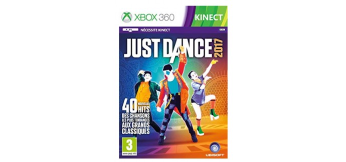 Ubisoft Store: Jeu Xbox 360 Just Dance 2017 à 17€ au lieu de 49,99€