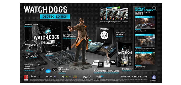 Ubisoft Store: Jeu Xbox 360 Watch Dogs Édition DEDSEC à 27,50€ au lieu de 109,99€