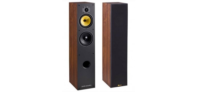 EasyLounge: Paire d'enceintes colonnes Davis Acoustics Maya noyer à 499€ au lieu de 649€