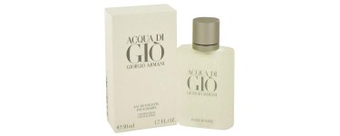 Parfums Moins Cher: Acqua di Gio de Giorgio Armani  Eau de toilette spray 50ml à 48,99€ au lieu de 64,20€