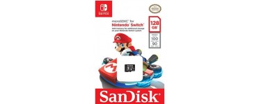 Base.com: Carte stockage - SANDISK 128 GB microSDXC for Nintendo Switch UHS-I U3, à 69,29€ au lieu de 92,39€