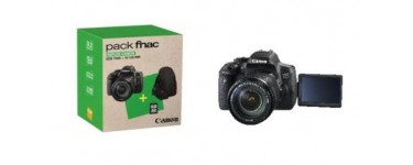 Fnac: Pack Reflex Canon EOS 750D Noir + Objectif 18-135 mm + Sac + Carte SD, à 699,99€ au lieu de 899,99€