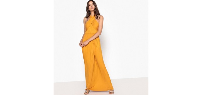 La Redoute: Robe maxi femme dos nu croisée devant jaune ocre d'une valeur de 20€ au lieu de 49,99€