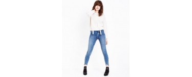 New Look: Jean skinny Jenna bleu à ourlet effiloché à 11,99€ au lieu de 19,99€