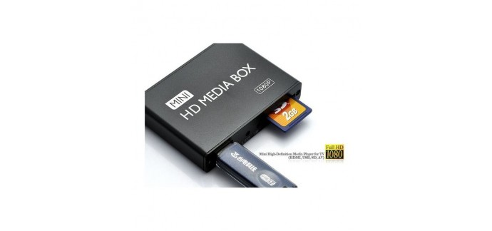 La Redoute: Mini Passerelle Multimédia YONIS Full Hd 1080P Carte Sd Usb Media Center à 58,49€ au lieu de 82,99€