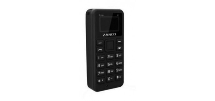 eGlobal Central: Téléphone Mobile - ZANCO Tiny Fone Collection Tiny T1 2G Noir, à 59,99€ au lieu de 89,99€  