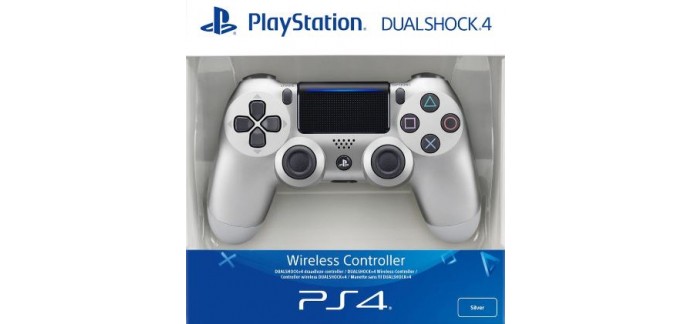 Auchan: Manette PlayStation 4 - Dualshock 4.0 Silver, à 44,99€ au lieu de 64,99€