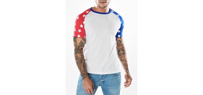 Gamiss: T-shirt bicolore imprimé étoile à 13,35€ au lieu de 21,26€