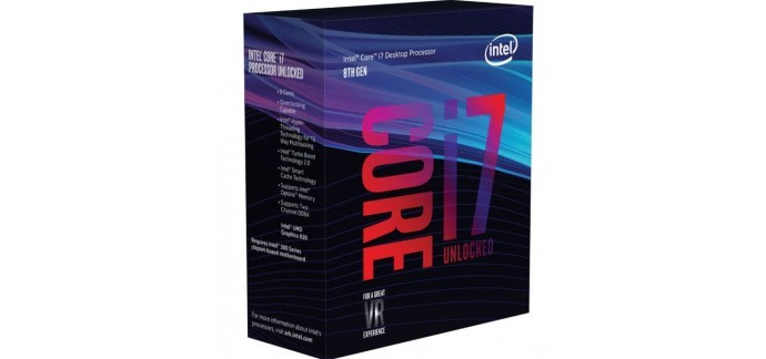 TopAchat: Processeur - Intel Core i7-8700K 3.7 GHz, à 357,11€ au lieu de 379,9€