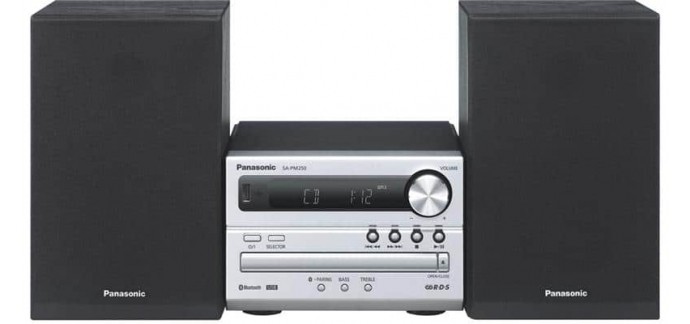 EasyLounge: Mini-Chaîne HiFi Panasonic SC-PM250EF-S Gris à 89€ au lieu de 129€