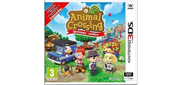 Micromania: Jeu NINTENDO 3DS - Animal Crossing New Leaf Welcome Amiibo + 1 Carte 3DS + Porte-cartes Offert