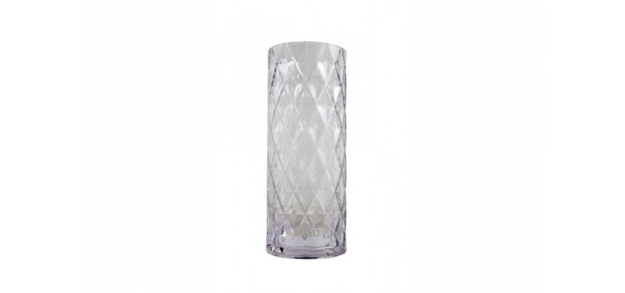 BUT: Vase en verre H. 30cm Diamant Transparent à 7,99€ au lieu de 9,99€