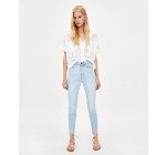 Zara: Jean skinny taille haute femme 5 poches bleu clair au prix de 23,97€ au lieu de 39,95€ 