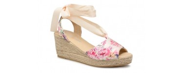 Sarenza: Espadrilles compensées dessus imprimé floral ruban en attache au prix de 20€ au lieu de 39,99€ 