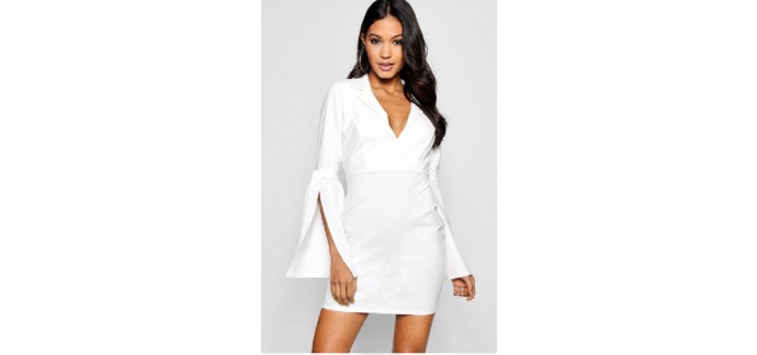 Boohoo: Robe femme blazer à col blanc au prix de 15€ au lieu de 34€