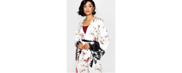 Boohoo: Blazer kimono habillée imprimé fleuri d'une valeur de 24€ au lieu de 42€