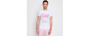 Devred: T-shirt homme slim casual en coton imprimé sur le devant d'une valeur de 8,50€ au lieu de 16,99€