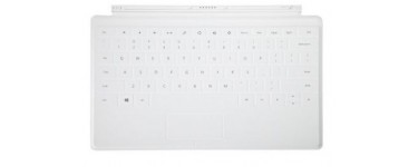 Pixmania: Clavier QWERTY - MICROSOFT Touch Cover Blanc, à 18,48€ au lieu de 28,08€