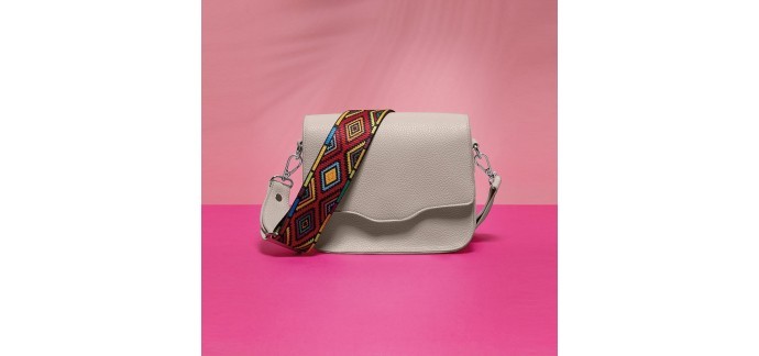 3 Suisses: Sac à main femme bandoulière multicolore amovible d'une valeur de 7,50€ au lieu de 24,99€