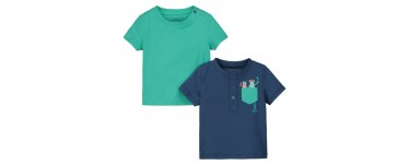 Auchan: In Extenso Lot de 2 T-shirts manches courtes bébé garçon à 3,99€ au lieu de 9,99€