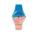 MATY: Montre femme Blue pine plastique silicone Swatch au prix de 32,50€ au lieu de 65€