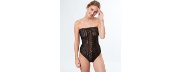 Etam: Body femme bustier noir en dentelle dos ouvert au prix de 19,90€ au lieu de 39,99€