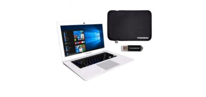 Cdiscount: PC Portable - THOMSON BayTrail Z3735F + Clé USB 8 Go et Sleeve, à 139,99€ au lieu de 249€