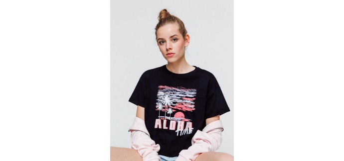 BZB: T-shirt imprimé "Aloha Time" à 6,99€ au lieu de 9,99€