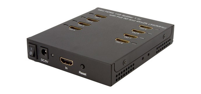 MacWay: Commutateur HDMI 1X8 Splitter 1.4a - Compatible 3D et 4Kx2K, 340 MHz à 109€ au lieu de 129€