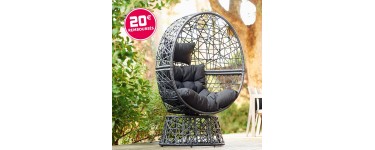 GiFi: -20€ sur le fauteuil de jardin rotatif en résine tressée