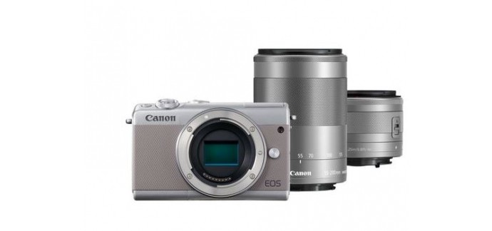 Canon: Appareil Photo - CANON EOS M100 Gris + 2 Objectifs, à 679,99€ au lieu de 729,99€