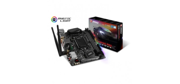 Materiel.net: Carte mère MSI Z270I Gaming Pro Carbon AC à 79,79€ au lieu de 159,90€