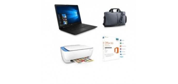 Cdiscount: Pack PC Portable HP 17-bs061nf + Imprimante + Office 365 + Sacoche, à 349,99€ au lieu de 587,89€