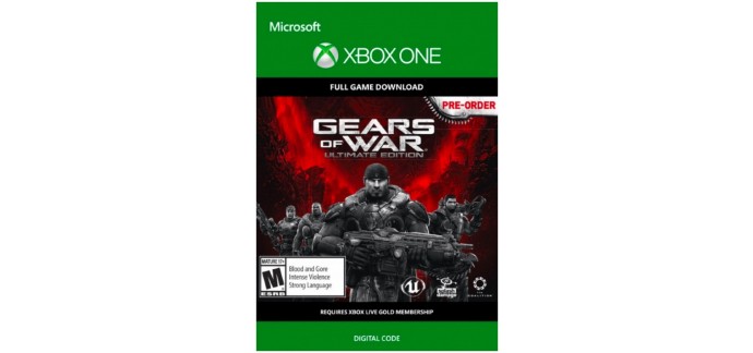 CDKeys: Jeu Xbox One Gears of War Ultimate Edition en version dématérialisée à 2,29€