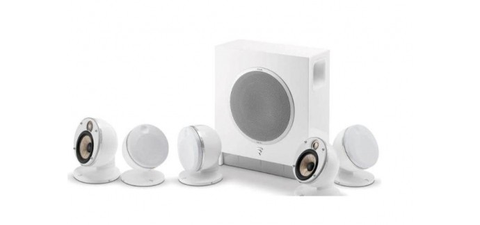 EasyLounge: Pack Enceintes Home Cinéma - FOCAL DOME Flax 5.1 Sub Air Blanc, à 1387€ au lieu de 1899€