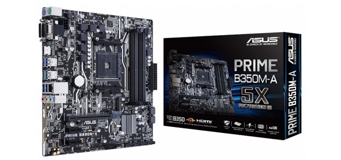 Amazon: Carte Mère ASUS Prime B350M-A/CSM AMD Socket AM4 à 66,90€ au lieu de 99,90€