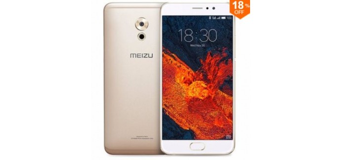 Banggood: Smartphone - MEIZU Pro 6 Plus Global Version Gold, à 175,01€ au lieu de 213,54€