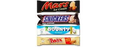 Groupon: Pour 1€ profitez de -40% tout l’été sur les barres glacées Mars, Bounty, Twix vendues sur Toupagel
