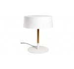 Habitat: Lampe de table Pendry 30cm en acier laqué blanc et pied en chêne à 86,40€ au lieu de 108€