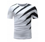 Rosegal: T-shirt Imprimé Deux Couleurs à Manches Courtes à 10,85€ au lieu de 20,49€