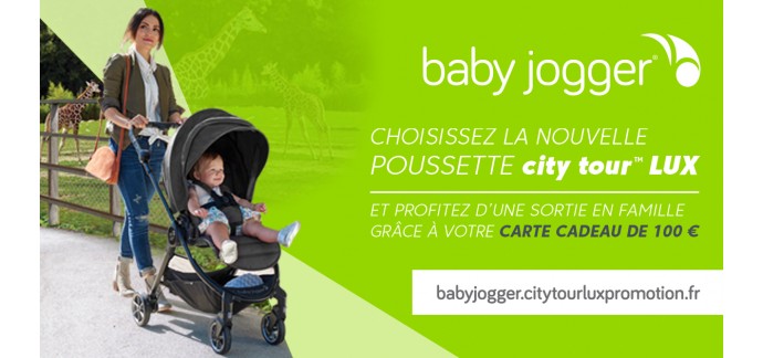 Babby Jogger: Baby Jogger offre une carte cadeau de 100€ pour l'achat d'une poussette City Tour™ LUX