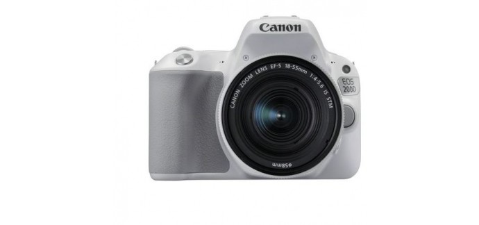 Canon: Appareil Photo WiFi - CANON EOS 200D Blanc + Objectif EF-S 18-55mm, à 603,99€ au lieu de 653,99€