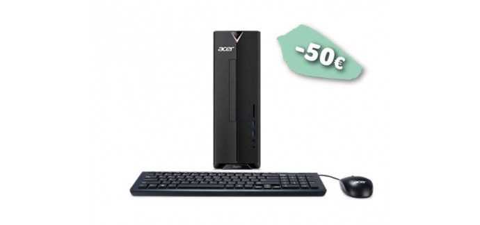 Acer: PC de Bureau - ACER Aspire XC-830 Noir, à 349€ au lieu de 399€